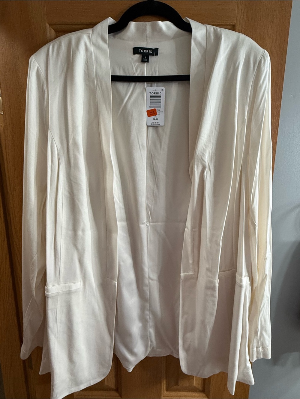 Torrid Open-Front White Blazer